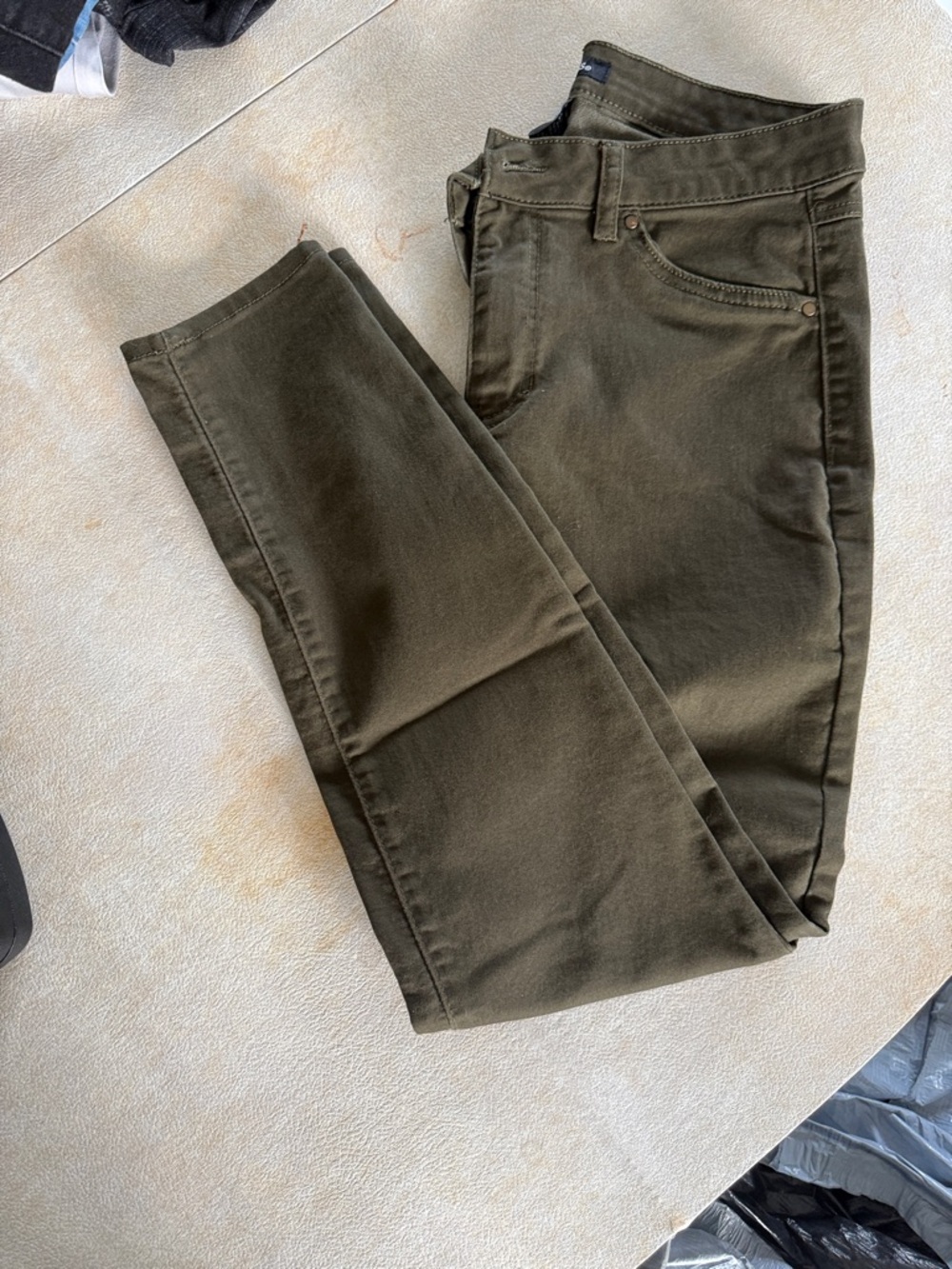 d. jeans Olive-Tone Straight Leg Jeans